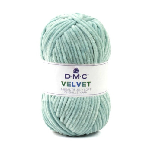DMC - Velvet - 100% Polyester Chenille - Ball 100g/100m - Mint / Light Blue