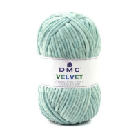 DMC - Velvet - Fil Chenille 100% Polyester - Pelote 100g/100m - Bleu Menthe / Clair
