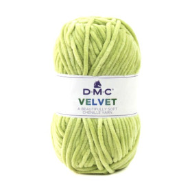 DMC - Velvet - Fil Chenille 100% Polyester - Pelote 100g/100m - Vert Clair / Anis