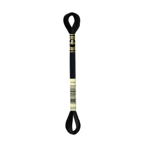 DMC - Mouliné Light Effects - Metallic Thread - Skein 8m - Black
