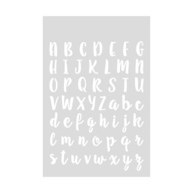 RICO - Stencil 18x24cm - Alphabet / Cursive Script