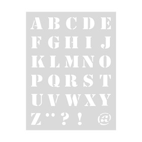RICO - Pochoir 18x24cm - Alphabet / Letters (v1)