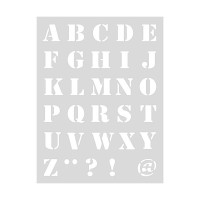 RICO - Stencil 18x24cm - Alphabet / Letters (v1)