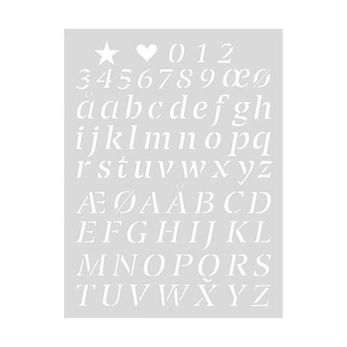 RICO - Stencil 18x24cm - Alphabet / Letters (v2)