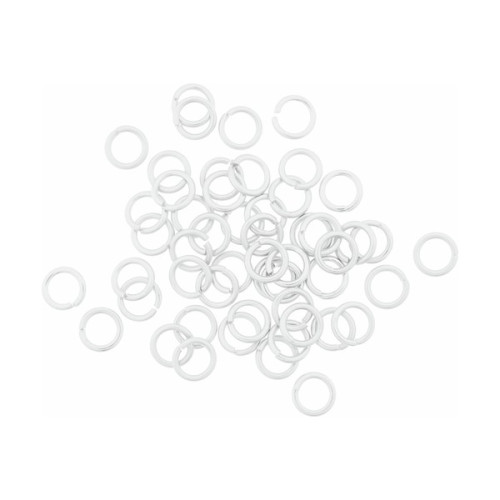 RICO - Anneaux Ouverts - lot de 50 - Ø8mm - Aluminium Matt Silver