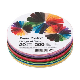 RICO - Papier Origami 10CM - 200F - Basic Round Mix