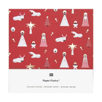 RICO - Papier Origami 15X15 - 50F - Christmas Rocks - 70gr