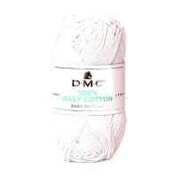 DMC - Baby Cotton - 100% Combed Cotton - Ball 50g/155m - White