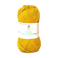 DMC - Baby Cotton - 100% Coton Peigné - Pelote 50g/155m - Jaune Moutarde