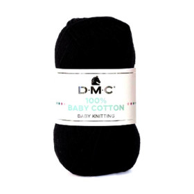 DMC - Baby Cotton - 100% Combed Cotton - Ball 50g/155m - Black