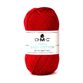 DMC - Baby Cotton - 100% Combed Cotton - Ball 50g/155m - Red
