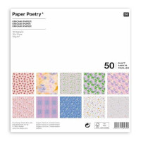 RICO - Papier Origami 15X15 - 50F - Transformation Mix - 70gr