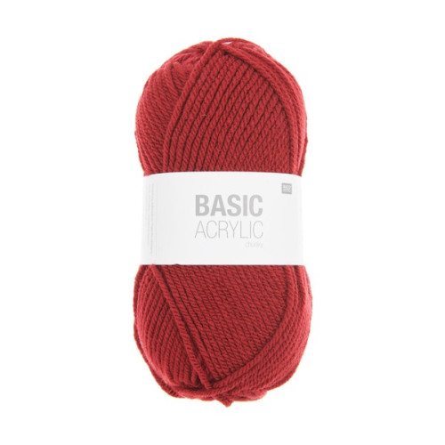 RICO - Basic Acrylic Chunky - Acrylic Yarn 100g/156m - Burgundy