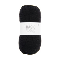 RICO - Basic Acrylic Chunky - Acrylic Yarn 100g/156m - Black