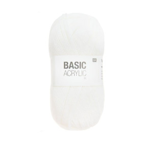 RICO - Basic Acrylic DK - Fil Acrylique 100g/310m - Blanc