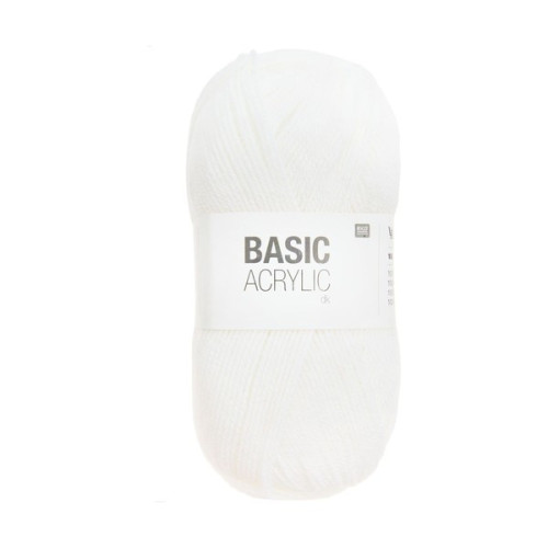 RICO - Basic Acrylic DK - Acrylic Yarn 100g/310m - White