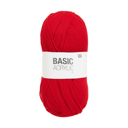 RICO - Basic Acrylic DK - Fil Acrylique 100g/310m - Rouge