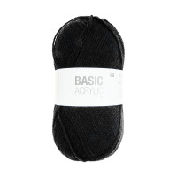 RICO - Basic Acrylic DK - Acrylic Yarn 100g/310m - Black