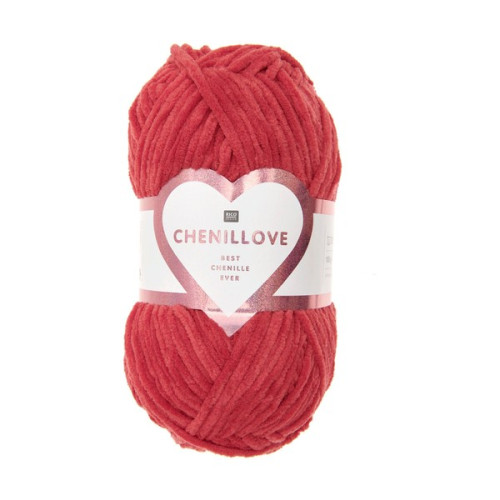 RICO - Chenillove - Fil Chenille 100g/110m - Rouge