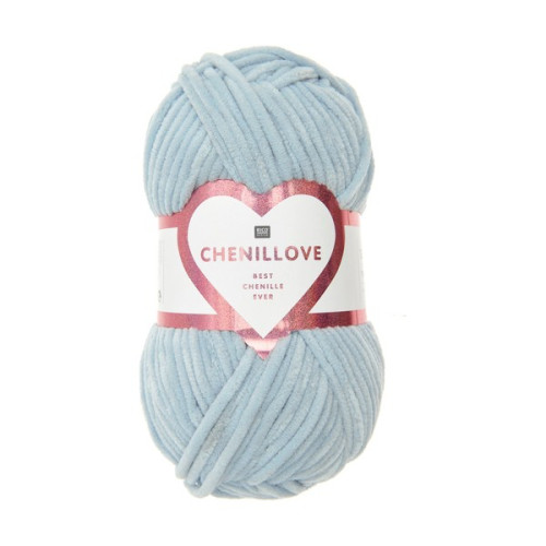 RICO - Chenillove - Fil Chenille 100g/110m - Bleu Clair