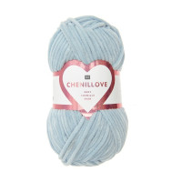 RICO - Chenillove - Fil Chenille 100g/110m - Bleu Clair
