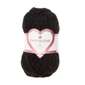 RICO - Chenillove - Chenille Yarn 100g/110m - Black