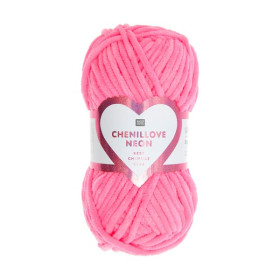 RICO - Chenillove - Fil Chenille 50g/55m Néon - Rose Néon