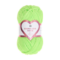 RICO - Chenillove - Fil Chenille 50g/55m Néon - Vert Néon
