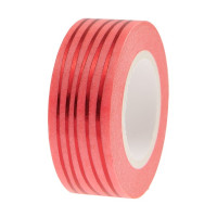 RICO - Masking Tape Paper Poetry 1.5cm x 10m - Lines Neon Pink / Red