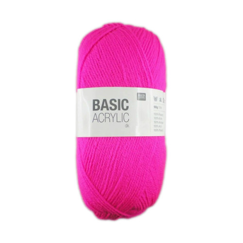 RICO - Basic Acrylic DK - Fil Acrylique 100g/310m - Rose Néon