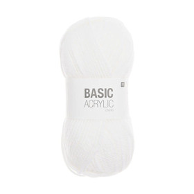 RICO - Basic Acrylic Chunky - Fil Acrylique 100g/156m - Blanc