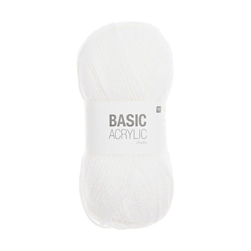 RICO - Basic Acrylic Chunky - Fil Acrylique 100g/156m - Blanc