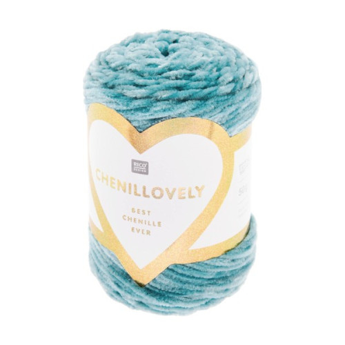 RICO - Chenillovely - Fil Chenille DK 50g/130m - Aqua