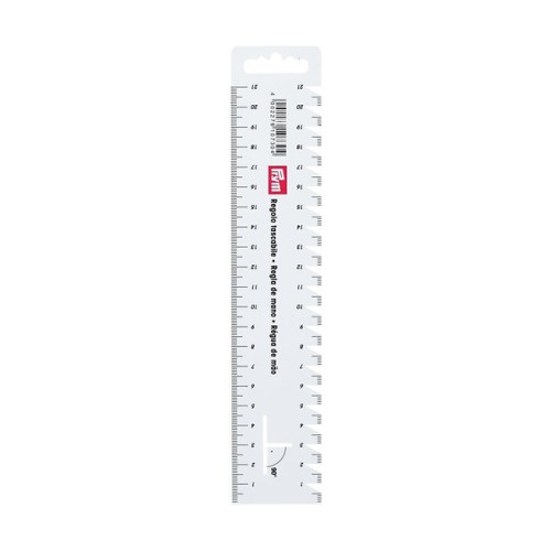 PRYM - Pleats and Hems Ruler - Flexible Plastic - 21 cm