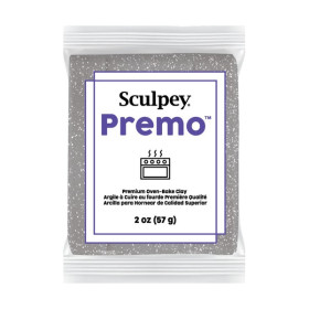 SCULPEY - Premo - Accent White Gold Glitter - 2 oz (57 g) Bar