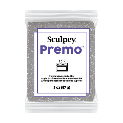 SCULPEY - Premo - Accent White Gold Glitter - 2 oz (57 g) Bar