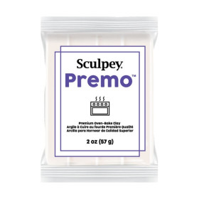 SCULPEY - Premo - Accent White Translucent - Pain 2 oz (57 g)