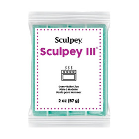 SCULPEY - III - Turquoise Glitter - 2 oz (57 g) Bar