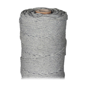 ARTEMIO - Bobine de Ficelle Coton Câblé - 2.2 mm x 70 m - Gris