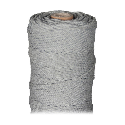 ARTEMIO - Cabled Cotton String Spool - 2.2 mm x 70 m - Grey