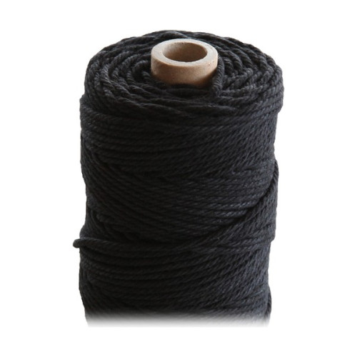 ARTEMIO - Bobine de Ficelle Coton Câblé - 2.2 mm x 70 m - Noir