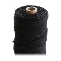 ARTEMIO - Bobine de Ficelle Coton Câblé - 2.2 mm x 70 m - Noir