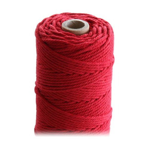 ARTEMIO - Cabled Cotton String Spool - 2.2 mm x 70 m - Red