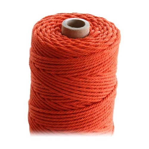 ARTEMIO - Cabled Cotton String Spool - 2.2 mm x 70 m - Orange