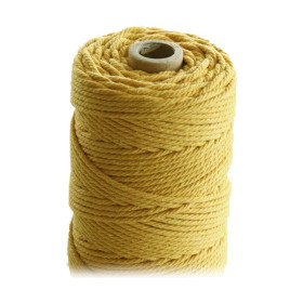 ARTEMIO - Cabled Cotton String Spool - 2.2 mm x 70 m - Yellow