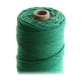 ARTEMIO - Cabled Cotton String Spool - 2.2 mm x 70 m - Medium Green
