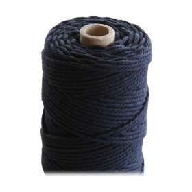 ARTEMIO - Cabled Cotton String Spool - 2.2 mm x 70 m - Navy Blue