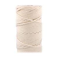 ARTEMIO - Bobine de Ficelle Coton Câblé - 4 mm x 33 m - Écru