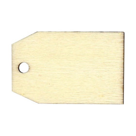 ARTEMIO - Porte-Clés en Bois - Rectangles 3,5 x 5,5 cm - Set de 6