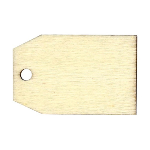 ARTEMIO - Wooden Keyrings - Rectangles 3.5 x 5.5 cm - Set of 6